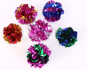 Inspire Curations CrinkleBounce Ringing Paper Cat Toy Ball 1pcs Color Random 5.5cm