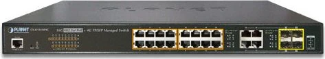 Planet Technology 16-Port 10/100/1000T 802.3at PoE + 4-Port Gigabit