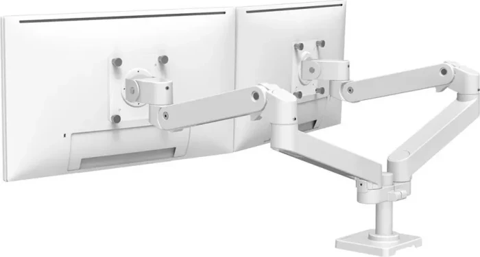 ERGOTRON LX Pro Dual Side-by-Side Arm, Tisch-Doppelarmhalterung für 2 Monitore, weiß