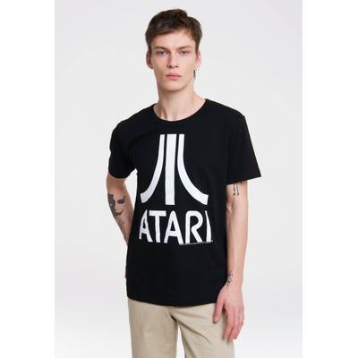 T-Shirt LOGOSHIRT "Atari Logo", Herren, Gr. XS, schwarz, 100% Baumwolle, bedruckt, normal, Rundhals, Shirts T-Shirt, mit Atari-Logo