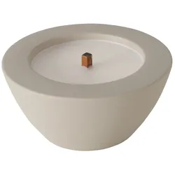 Boltze Outdoor Kerzentopf Bonko, Ø 14 cm, Höhe 6,5 cm, grau