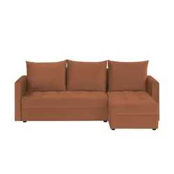 uno Ecksofa mit Schlaffunktion Kos Pik , kupfer , Maße (cm): B: 220 H: 88 T: 148.0