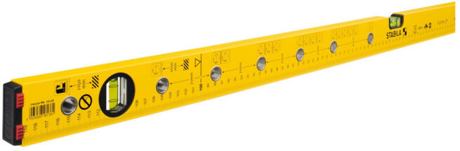 Niveau à bulles 70 Electric 120 cm aluminium jaune ± 0,5mm/m STABILA (16136)