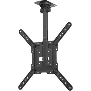 Hama TV-Deckenhalterung 00220877, für 32 - 65 Zoll, bis 40 kg, klappbar, schwenkbar, 9,4 cm höhenverstellbar