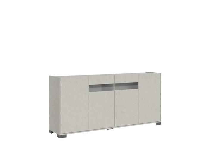 Buffet bas 4 portes 172x40x81 cm effet bois cachemire