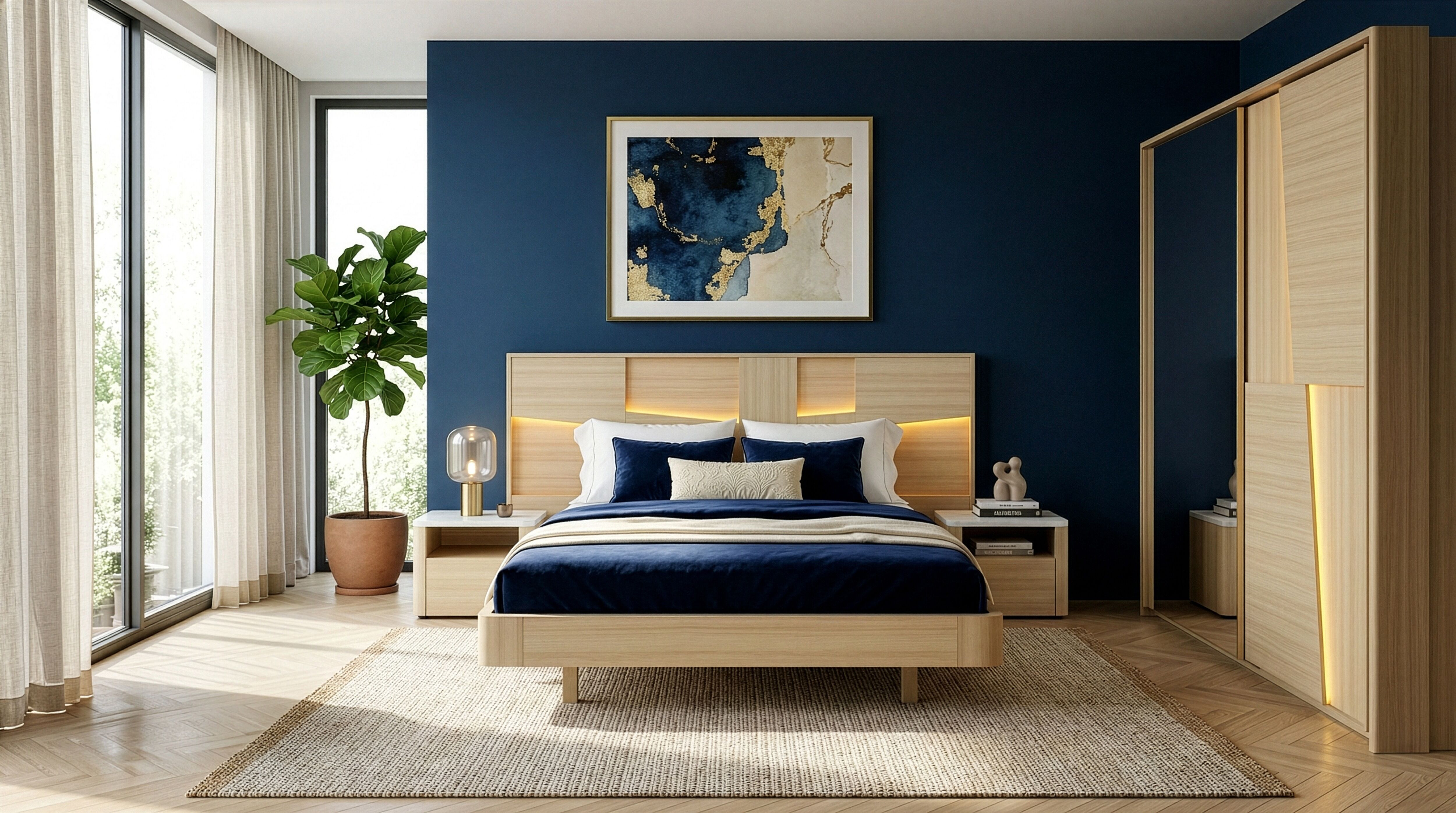 Einzelbett GAMI, beige (eiche nachbildung, eiche nachbildung, eiche nachbildung), B:206cm H:107cm L:210cm, Betten, Einzelbett, Ein elegantes Bett mit raffinierter Architektur eiche nachbildung, eiche nachbildung, eiche nachbildung Liegefläche Länge B: 200