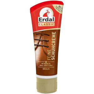 Erdal Schuhcreme Classic Feine Schuhcreme, braun, für Glattleder, mit Mandelöl, Tube, 75ml