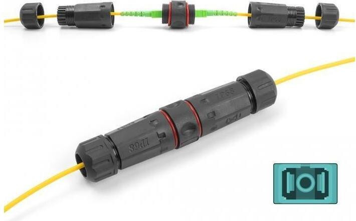 Delock LWL-kabelconnector SC simplex naar SC simplex OM3 multimode zwart