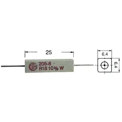5W AXIAL 0,12 - Drahtwiderstand, axial, 5 W, 0,12 Ohm, 10%