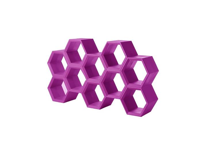 SLIDE bibliothèque HEXA (Fuchsia - Polyéthylène)