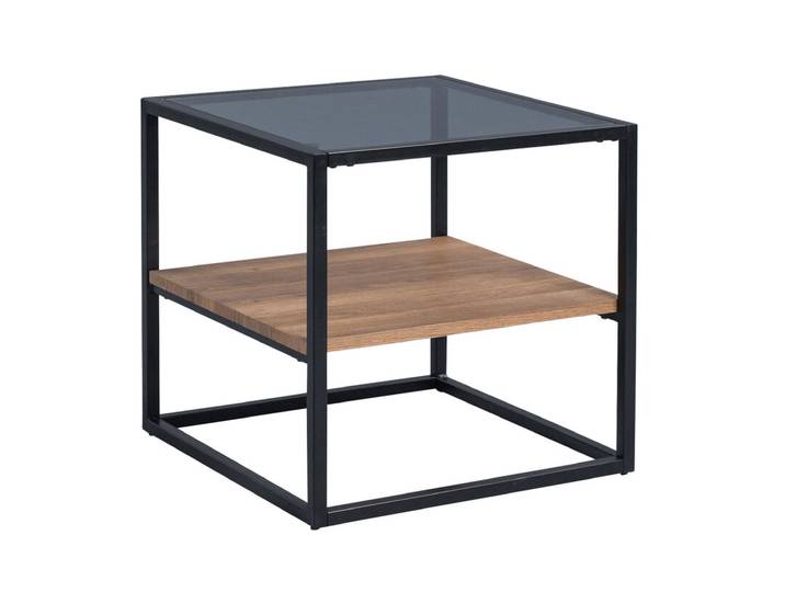Beistelltisch 50 x 50 x 50 cm Metall schwarz