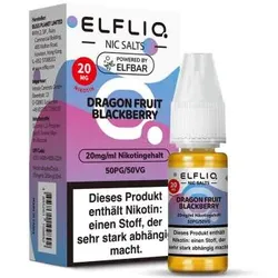 Elfbar ELFLIQ Dragon Fruit Blackberry NicSalt Liquid 10ml / 20mg