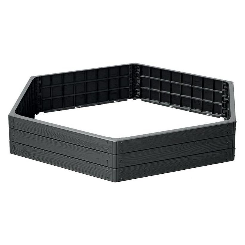 Prosperplast BASE WOODY IBWH 1480X1290X250MM - ANTRACYT (5905197570525)