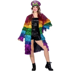 Metamorph Glitzer Festivalmantel Regenbogen (L, M)