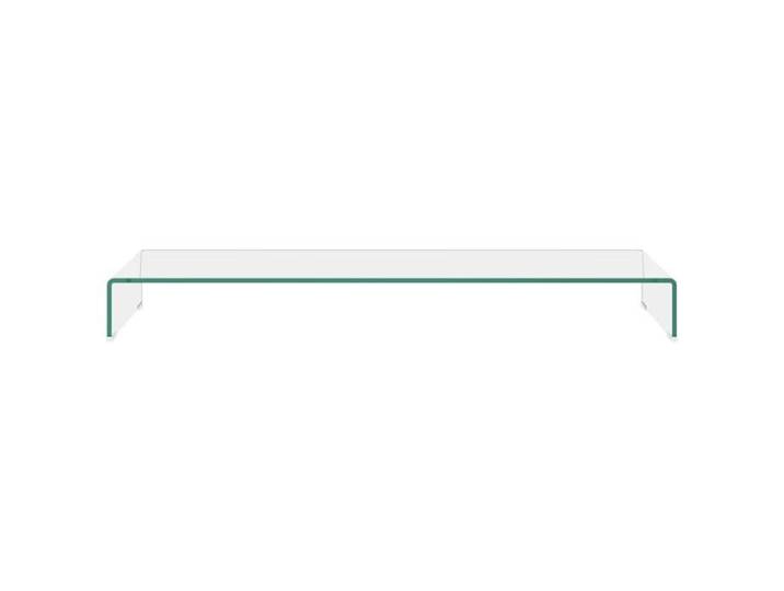 Support pour Téléviseur Meuble de Salon Meuble TV/pour moniteur 120x30x13cm verre transparent SQZR649272 - BELLE MAISON DECO