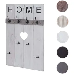 Wandgarderobe HWC-C89 Home, Garderobenpaneel Garderobe, Shabby-Look Vintage, 8 Haken 91x60cm ~ weiß, shabby
