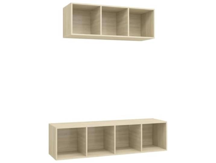 KUPTYERFG 2-TLG. TV-Schrank Set Wandmontage Sonoma-Eiche Holzwerkstoff Platzsparende Hänge-Lowboards für Wohnzimmer oder Schlafzimmer bieten variablen Stauraum und sind leicht zu reinigen.