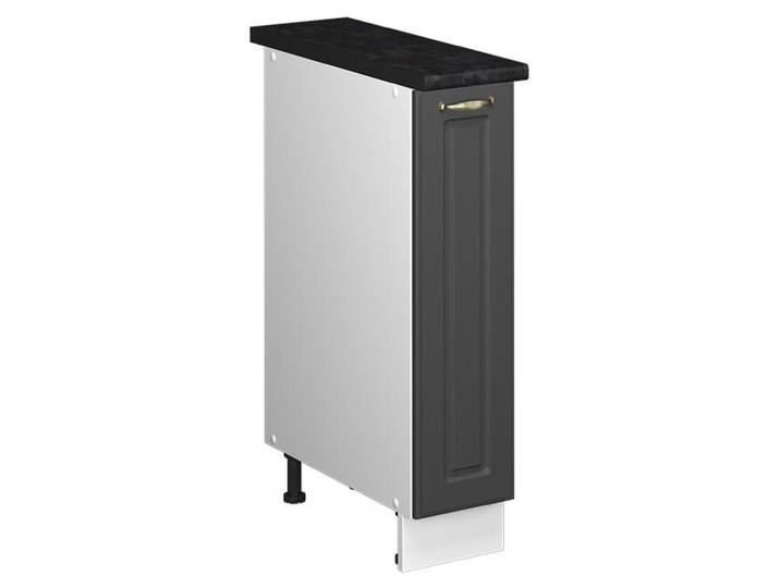 Meuble de cuisine Vicco Fame-Line Anthrazit-Gold Landhaus/Blanc 20cm\, PT Anthracite\, Model 62060