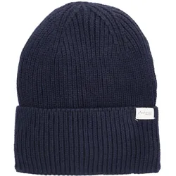 Antonio Winter Strickmütze Beanie mit Umschlag - navy