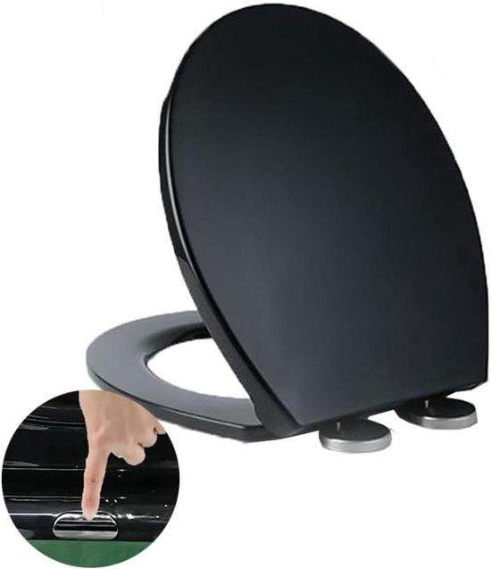 Universele toiletbril met zachte sluiting - Zwart