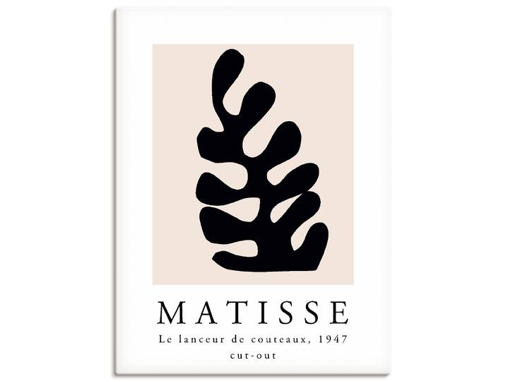 Wandbild ARTLAND Matisse der Messerwerfer - schwarz , farbe bild(er): schwarz, B:60cm H:80cm, Bilder, Wandbild, als Alubild, Leinwandbild, Poster, Wandaufkleber in verschied. Grössen