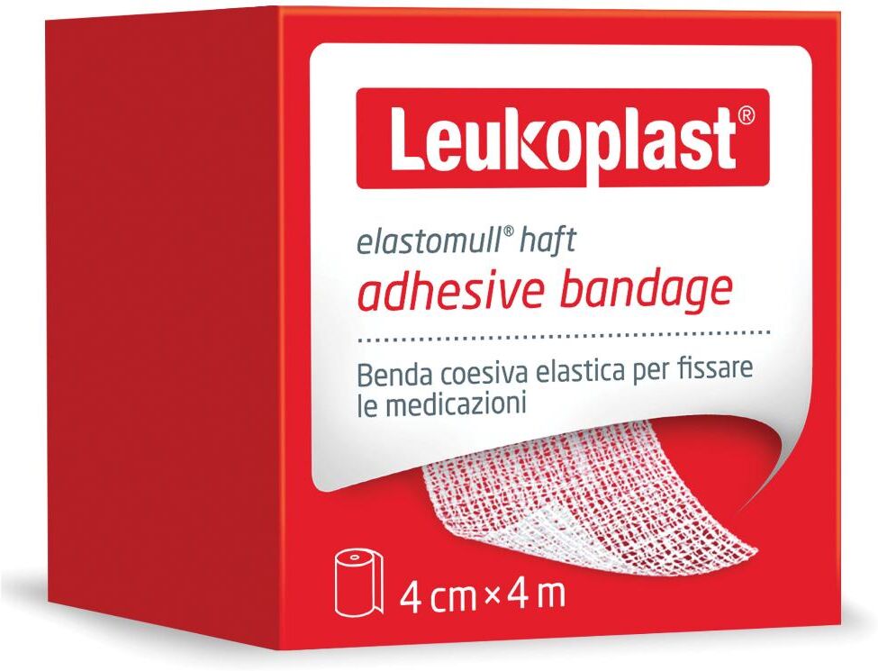ESSITY ITALY SpA Elastomull Haft Benda Elastica Autoadesiva - Compressione Forte, 4x400 cm
