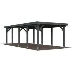 Palmako Carport Karl 23,1 m2 weiß lackiert Holzcarport