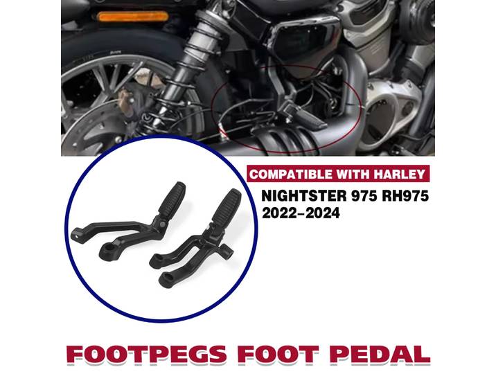 Repose-pieds réglable pour passager, repose-pieds, pédale, repose-pieds, kit de montage, commandes assujettis ées, repose-pieds, Nightster 975, RH975, RH 975, 22-24