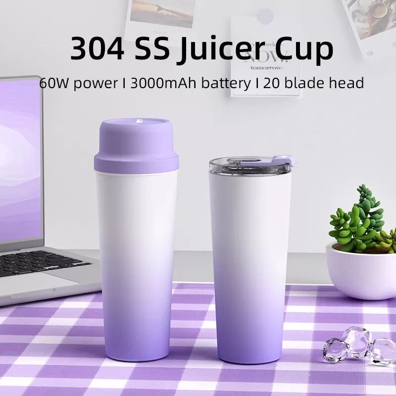 INF Tragbarer Elektrischer Entsafterbecher - Mini 304 Edelstahl Mixer für Smoothies und Shakes