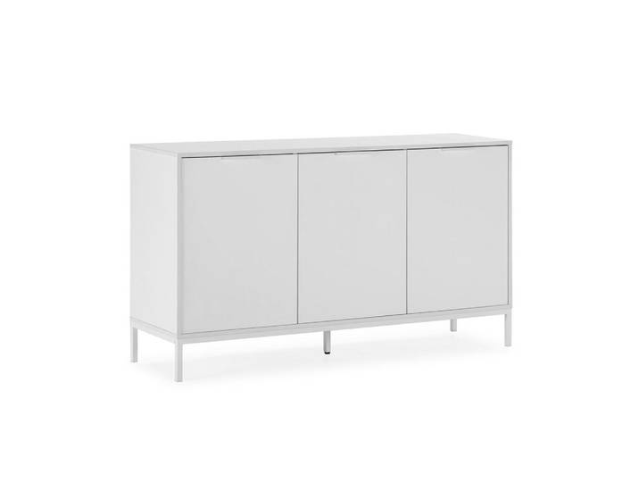 Sideboard Auri 3 türen Weiß, Rechteckig, 140x80x40 cm, Kleinmöbel, Kommoden, Sideboards