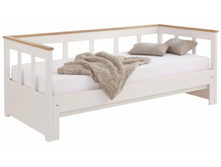 Daybett GOODPRODUCT AIRA Kinderbett, Gästebett, Skandi- Design, Schublade optional , gelb (weiß, honigfarben), kein Härtegrad, Daybetten, Daybett, mit ausziehbarer Liegefläche, ideal fürs Jugend- oder Gästezimmer