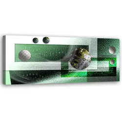 WANDBILD grüne metallkugeln abstrakt