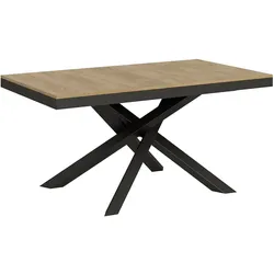 Itamoby Ausziehbarer Tisch 90x160/264 cm Gestell Volantis Evolution Eiche Natur Anthrazit