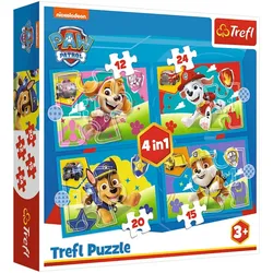 4in1 Puzzle Paw Patrol Running Dogs Trefl 34628