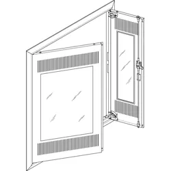 ABN GBRU36TM Blendrahmen + Mediatür 3x6 für UP-Feldverteiler, 3x6-reihig