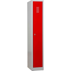 G-Office Spind WRC/1.1830, rot, 1 Abteil, mit Drehriegelschloss, 30 x 180 cm