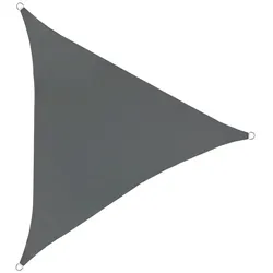 SVITA Sonnensegel dreieckig wasserdicht 160g/m2 UV-Schutz Sonnenschutz Garten Balkon Befestigung Dunkelgrau 3,6x3,6x3,6m