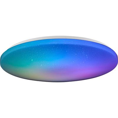 BRILLIANT LED Deckenleuchte "Kieran", bunt (weiß), 1, Ø 49cm H: 7cm, 1 Stk., Leuchten, LED-Deckenleuchte, Starry Effekt, Ø49 cm, 4500 lm, 3000-6500K, dimmbar, LED Deckenleuchte