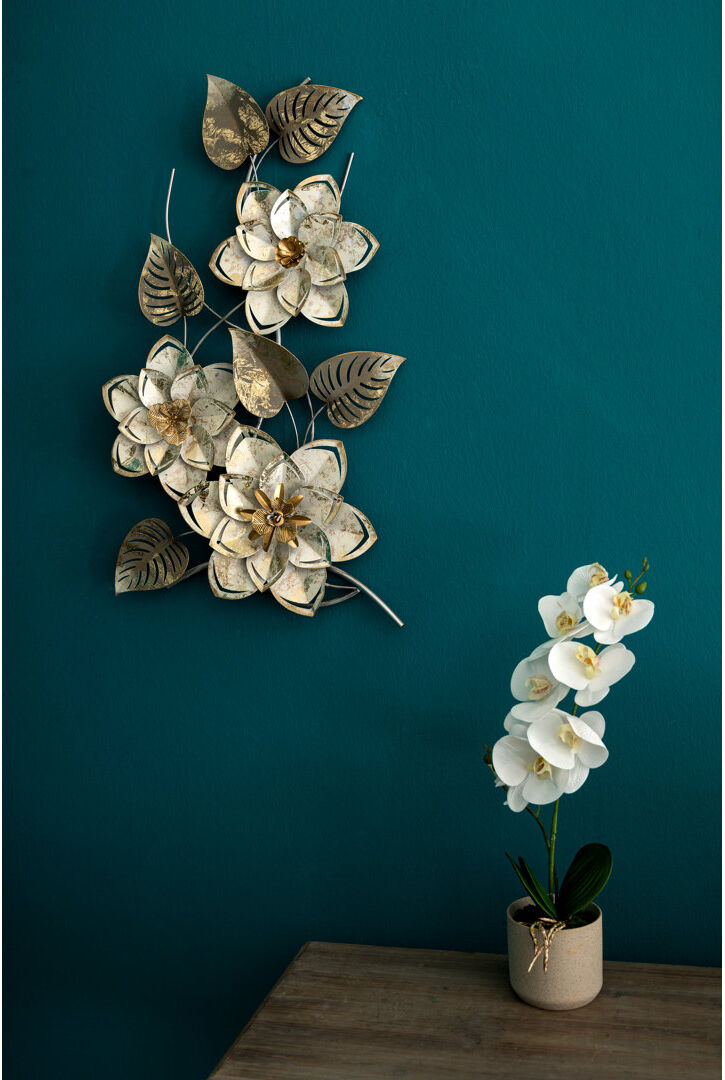 ClassicLiving Traditional Plants & Flowers Wall Decor Gold 69cm H X 39cm W