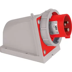 CEE-Wandgerätestecker 32A, 400V Twist, IP67, Schraubklemmen inkl. Blindverschraubung PCE