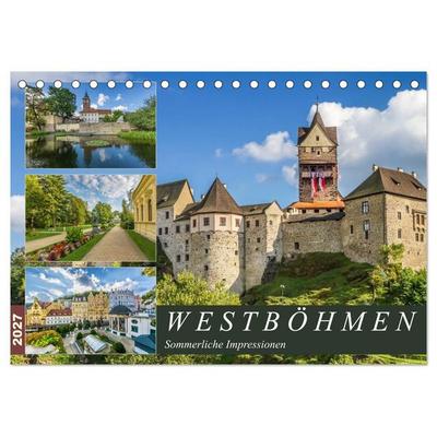 WESTBÖHMEN Sommerliche Impressionen (Tischkalender 2027 DIN A5 quer), CALVENDO Monatskalender