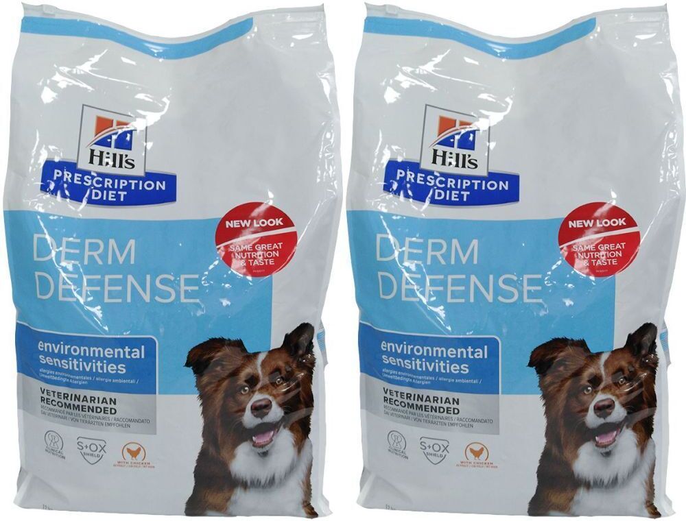Hill's Prescription Diet Canine Derm Defense 2028296 x2 2x12 kg Pellets