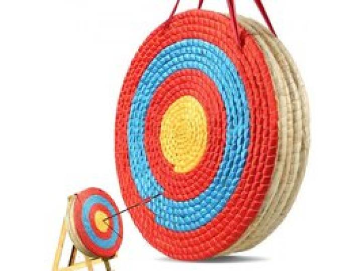 VEVOR 508 mm Zielscheibe Bogenschießen, Handgefertigtes Strohbogenziel für Recurvebogen Compoundbogen oder Langbogen, Traditionelles Bogenpfeilziel für Kinder Jugend Erwachsene Bogenschießen