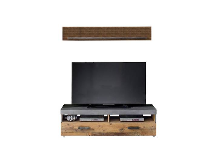 ebuy24 Tv-Element Grau, 139x41x40 cm, Wohnzimmer, TV Möbel, Lowboards, Lowboards stehend
