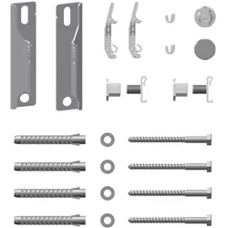 Kermi Badheizkörper Befestigungsset Plan-Design senkrecht (7) weiß, RAL9016, ZB02930001 ZB02930001