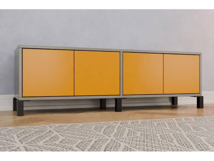 Büro Sideboard nach Maß - RAL 1004 Goldgelb - 46x145x38cm - Individuell konfigurieren