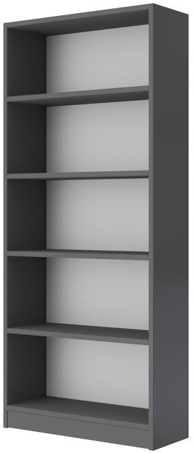 Latitude Run Aeriella 185.5 cm H x 80 cm W Standard Bookcase Slate Grey