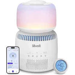 Levoit Sprout Verdunstungsluftbefeuchter 3,8L, leise, Smart Funktionen, Luftbefeuchter, Blau, Weiss
