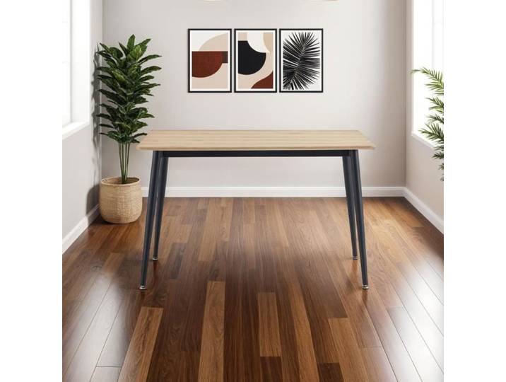 Table de repas style scandinave 120x80x75 cm naturel - SCANDI