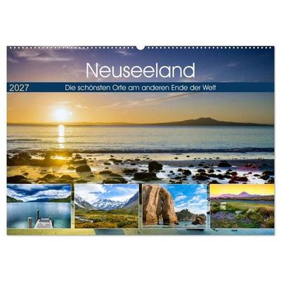 Neuseeland - Die schönsten Orte am anderen Ende der Welt (Wandkalender 2027 DIN A2 quer), CALVENDO Monatskalender